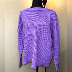 Time & Tru Light Purple Sweater. Size 16-18. Cable Knit. Excellent Condition.